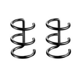 Ear cuffs τριπλοί κρίκοι από χειρουργικό ατσάλι