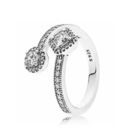 Ασημένιο 925 δαχτυλίδι ανοιγόμενο με ζιργκον