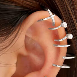 Set 3 σκουλαρίκια ear cuff χωρίς τρύπα