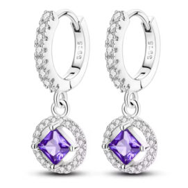 Ασημένια κρικάκια με αμέθυστο