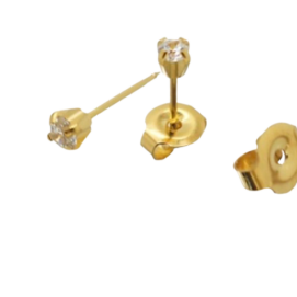 Χρυσά σκουλαρίκια 9k με ζιργκον