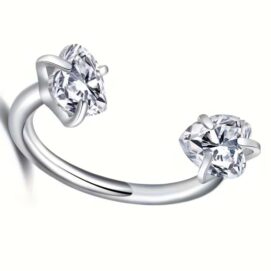 Κρίκος 8 mm με αστέρι ή καρδιά από χειρουργικό ατσάλι