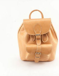 Kouros δερμάτινη τσάντα πλάτης σε χρώμα φυσικό