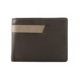 Kion δερμάτινο ανδρικό πορτοφόλι καφέ