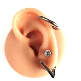 Σετ σκουλαρίκια από ατσάλι 3 τεμάχια