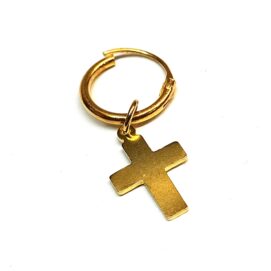 Ασημένιος κρίκος με σταυρό