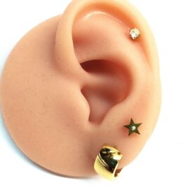 Ατσάλινα σκουλαρίκια σετ 3 τεμάχια 