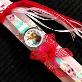 Πασχαλινή λαμπάδα με ρολόι Frozen