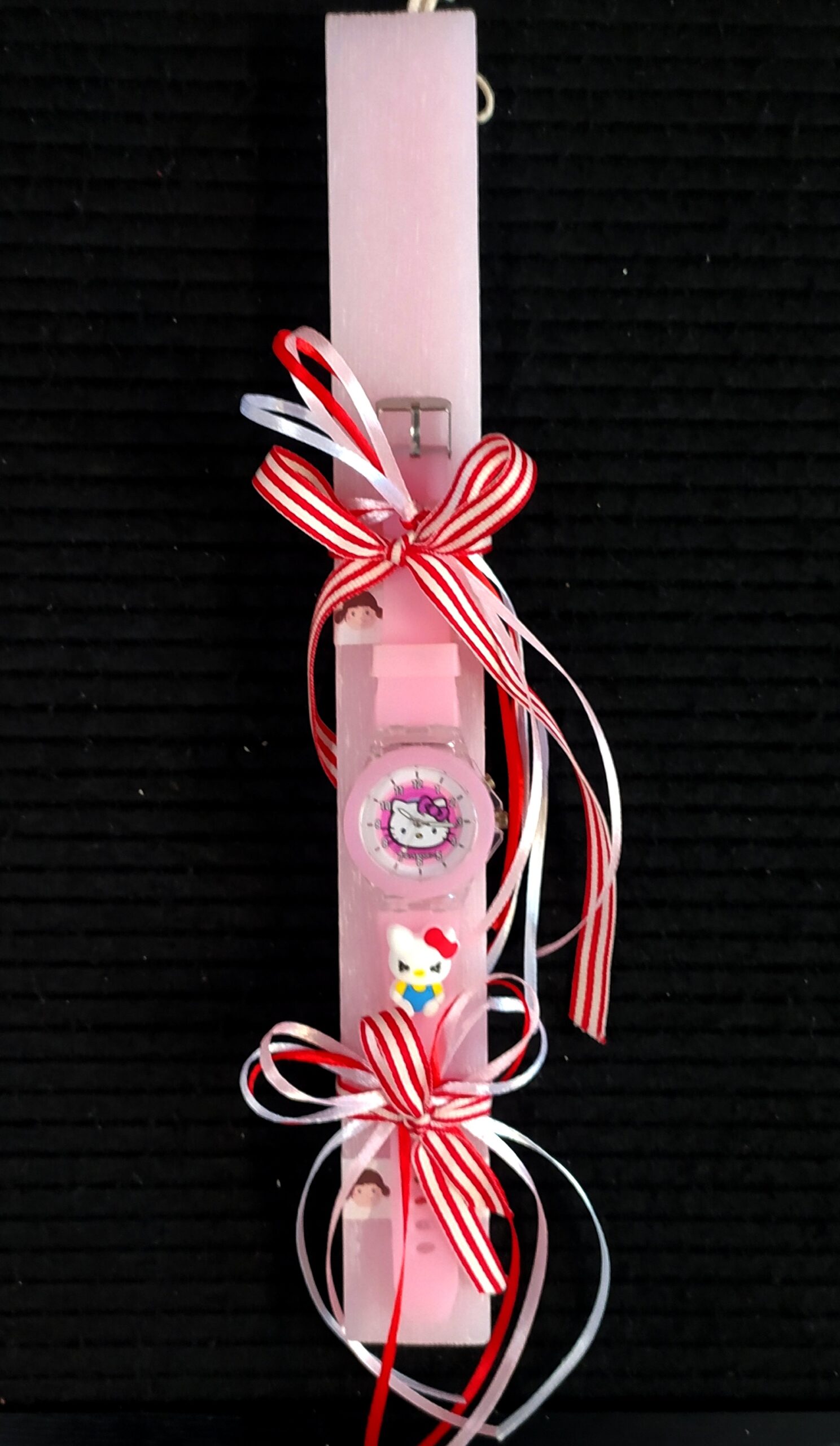 Πασχαλινή λαμπάδα με ρολόι Hallo Kitty