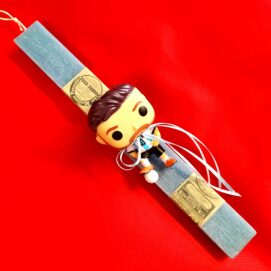 Πασχαλινή λαμπάδα πλακέ με φιγούρα Μεσσι