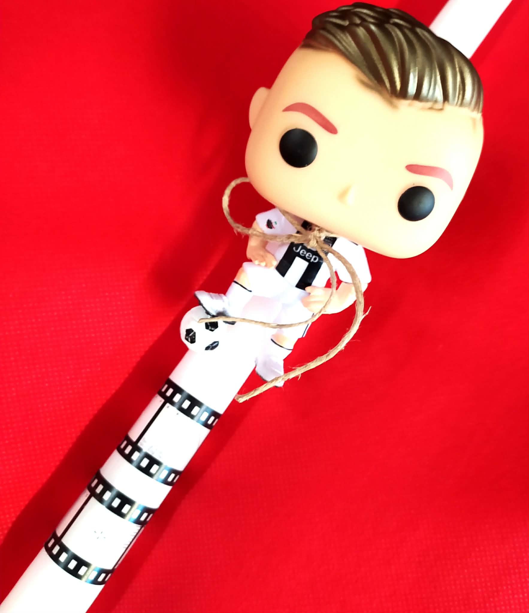 Πασχαλινή λαμπάδα πλακέ με φιγούρα Ροναλντο Γουβεντους