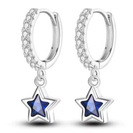 Ασημένια 925 σκουλαρίκια με αστεράκια